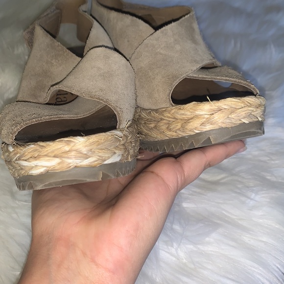 NWOT Pedro Garcia braided raffia wedge platform sandals size 38.5 - Picture 14 of 15